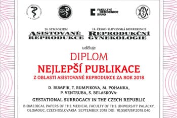 Nejlepší publikace z oblasti asistované reprodukce 2018