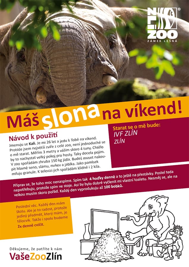 Podpora Zoo Zlín Lešná Podpora Zoo Zlín Lešná